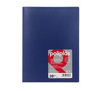 Grafoplas 1450030 - Carpeta de 20 fundas, tamaño folio, tapas PP, color azul