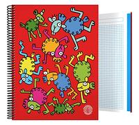 Grafoplás 16501979 Colección Katuki Saguyaki Cuaderno, Cuadriculado 5 Mm, Modelo Lana, A4