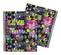 Grafoplás 16512617. Cuaderno A5, Espiral, Tapa Dura Cartón Forrado, Cuadricula 5x5, Certificado FSC, Colección Diverse, Cool