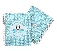 Grafoplas 16512631. Cuaderno A5, Espiral, Tapa Dura Cartón Forrado, Cuadricula 5x5, Certificado FSC, Colección Wise Planet, Pingüino