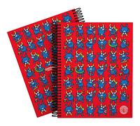 Grafoplás 16512632. Cuaderno A5, Espiral, Tapa Dura Cartón Forrado, Cuadricula 5x5, Certificado FSC, Colección Katuki Saguyaki, Bull