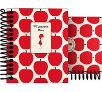Grafoplás 16531937 Colección Nina Cuaderno con Espiral, Cuadriculado, Modelo Manzanas, A7