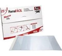 Grafoplas 25 Unidades Forro Libro Ajustable 300X530 PVC TRANSAPARENTE FORRAFACIL FIXO