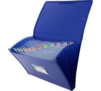 Grafoplás 2963430. Carpeta Archivadora Acordeón, Azul, 13 Posiciones, Tamaño Folio, Polipropileno, Like