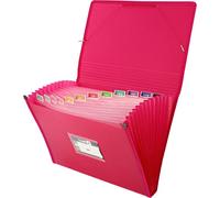 Grafoplás 2963454. Carpeta Archivadora Acordeón, Rosa Fucsia, 13 Posiciones, Tamaño Folio, Polipropileno, Like