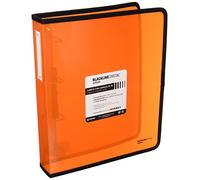 Grafoplas 30120652, Carpeta Anillas Naranja A4 +, Polipropileno, 4 Anillas de 40mm, Serie Blackline