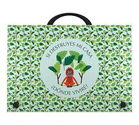 Grafoplás 37402430. Maletín Escolar con Asa, Polipropileno, Colección Wise Planet, Mono