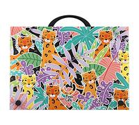 Grafoplás 37402441. Maletín Escolar con Asa, Polipropileno, Colección FreeLife, Leopard