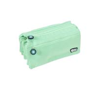 Grafoplás 37543326. Estuche Cuádruple, Verde Mint, 23x12cm, Bits & Bobs