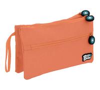 Grafoplas 37545383. Estuche Escolar Plano Doble, Color Coral, 21x12cm, bits & Bobs