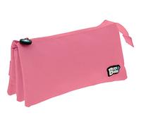 Grafoplás 37545453. Estuche Escolar Triple, Color Rosa Claro, 23,5x12x14cm, Bits & Bobs