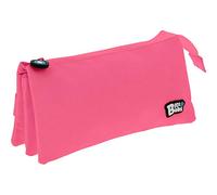 Grafoplas 37545454. Estuche Tres Compartimentos, Color Rosa, 23, 5x12x14cm, bits & Bobs