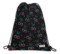 Grafoplás 37610511 Colección Elena Corredoira Mochila Saco con Cuerdas y Bolsillo Exterior, Modelo Cereza, 36 x 47 cm