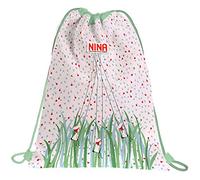 Grafoplás 37610539 Colección Nina and Other Little Things Mochila Saco con Cuerdas y Bolsillo Exterior, Modelo Nature, 36 x 47 cm