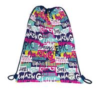 Grafoplás 37611108. Mochila Saco Cuerdas, Bolsillo Exterior, 36x47cm, Colección Sé Tú, Amazing