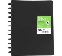 Grafoplás 39393010. Carpetas de Fundas Extraíbles, Grafo In, 30 Fundas, A4, Negro, Mecanismo de Discos.