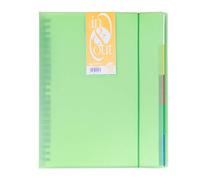 Grafoplás 39424021. Carpeta fundas extraibles, tamaño A4, color verde, 40 fundas