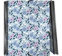 Grafoplás 39822184. Carpeta de 30 Fundas Transparentes con Espiral, A4, Cierre de Gomas, Cubiertas Polipropileno con Diseño Spring de Maja Rönnbäck