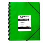 Grafoplás 39833220. Carpeta con Espiral de 30 Fundas, A4, Color Verde, Polipropileno, Maxiplás Blackline Cristal