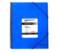 Grafoplas 39833230 Carpeta Espiral con 30 Fundas, Color Azul, Tapas Polipropileno, A4, Maxiplás Blackline Cristal