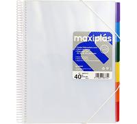 Grafoplás. 39834100 Carpetas con 40 Fundas Transparentes, Separadores Removibles, Peine Guía, Mecanismo Espiral, Multicolors