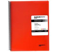 Grafoplás 39834251 Carpeta Polipropileno con 40 Fundas, A4, Roja, Maxiplás Blackline Cristal
