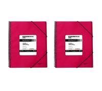 Grafoplas 39834254. Carpeta Fundas A4, Polipropileno, 40 Fundas, Color Rosa Fucsia, Maxiplás Blackline Cristal (Paquete de 2)
