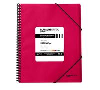 Grafoplas 39834254. Carpeta Fundas A4, Polipropileno, 40 Fundas, Color Rosa Fucsia, Maxiplás Blackline Cristal