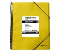 Grafoplás 39834260 Carpeta Fundas Espiral, A4, 40 Fundas, Amarillo, Tapas de Polipropileno, Maxiplás Blackline Cristal