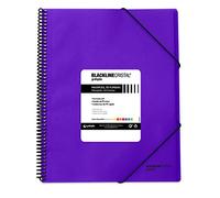 Grafoplás 39835235 Carpeta Fundas A4, Cubiertas de Polipropileno Rayado, 50 Fundas, Color Violeta, Maxiplás Blackline Cristal