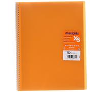 Grafoplas 39885052 - Carpeta de 50 fundas, A4, tapas PP, color naranja