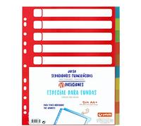 Grafoplás 41260700. Juego de Separadores A4 de Colores para Archivadores y Carpetas, 10 posiciones