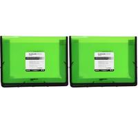 Grafoplas 4800520. Carpeta de Fuelle Maxi, A4 +, Color Verde, Blackline Cristal (Paquete de 2)