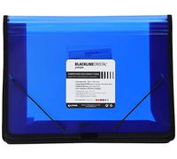 Grafoplás 4800530. Carpeta de Fuelle Maxi, A4 +, Color Azul, Blackline Cristal, Fuelle 80mm con Refuerzo de Tela