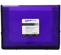 Grafoplás 4800535. Carpeta de Fuelle Maxi, A4 +, Color Violeta, Blackline Cristal, Fuelle 80mm con Refuerzo de Tela