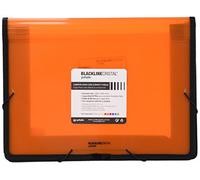 Grafoplás 4800552. Carpeta de Fuelle Maxi, A4 +, Color Naranja, Blackline Cristal, Fuelle 80mm con Refuerzo de Tela