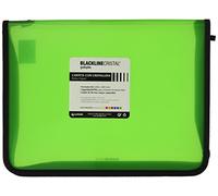 Grafoplás 4800620 - Carpeta con cremallera, color verde, A4+, cubierta de polipropileno. Modelo Blackline Cristal