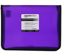 Grafoplás 4800635 - Carpeta con cremallera, color violeta, A4+, cubierta de polipropileno. Modelo Blackline Cristal