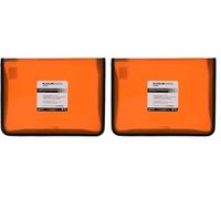 Grafoplás 4800652 - Carpeta con cremallera, color naranja, A4+, cubierta de polipropileno. Modelo Blackline Cristal (Paquete de 2)