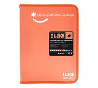 Grafoplás 4800984. Carpeta Anillas con Cremallera, A4+, Coral, 4 Anillas 25mm, Like, Polipropileno