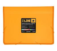 Grafoplás 4802455. Carpetas Maxi con Gomas y Fuelle 80mm, A4+, Polipropileno Semirrígido Opaco, Mandarina, Like