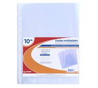 Bolsa 10 Fundas Clásica PP Estandar Lomo Reforzado A4 11 Taladros Transparente Grafoplás