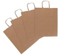Grafoplás 60321249 Kraft Bolsas con Asa Rizada, Multicolor, Mediano (40 x 32 x 11 cm), Paquete de 4