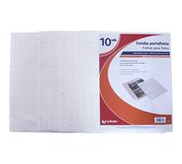 Grafoplás 6470500. Bolsa de 10 Fundas Álbum Fotografía, 320x230mm, Transparente, 4 + 4 Fotografías de 10x15cm
