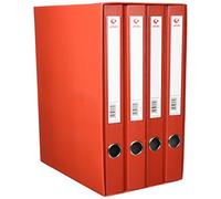 Grafoplás 7282451-Módulo de 4 archivadores con palanca de 65mm color rojo
