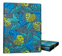 Carpeta Gomas Con 3 Solapas Papel Plastificado Mate Folio Fsc Diverse Leafs Grafoplás