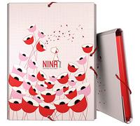 Grafoplás 82401974 Colección Nina And Other Little Things Carpeta 3 Solapas, Modelo Poppies, Folio