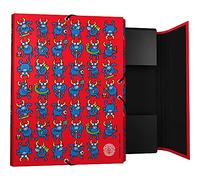 Grafoplás 82402632. Carpeta 3 Solapas, Cartón Forrado, Tapa Dura, Tamaño Folio, Colección Katuki Saguyaki, Bull, Certificado FSC