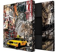 Grafoplás 82402646. Carpeta Escolar Gomas y Solapas, Cartón Forrado, Tapa Dura, Tamaño Folio, Colección Grunge Cities, New York, Certificado FSC