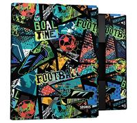 Grafoplás 82402654. Carpeta 3 Solapas, Cartón Forrado, Tapa Dura, Tamaño Folio, Colección Sports, Football, Certificado FSC